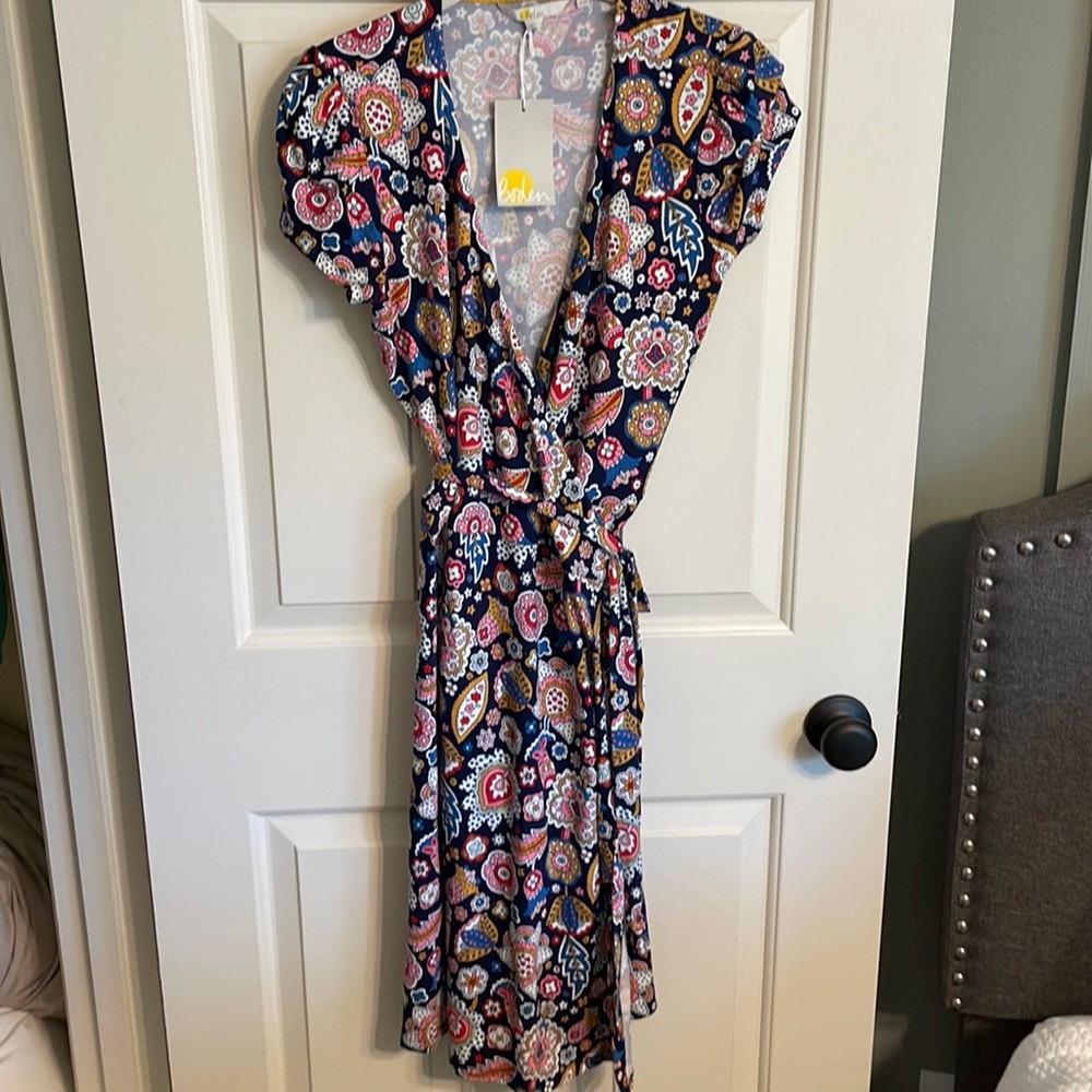 Boden wrap dress short sleeve